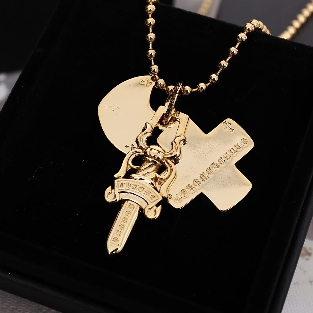 Chrome Hearts Chroma Hearts Gold Plated Necklace